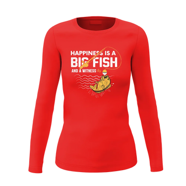 Happiness Is A Big Fish Women Long Sleeve Shirt